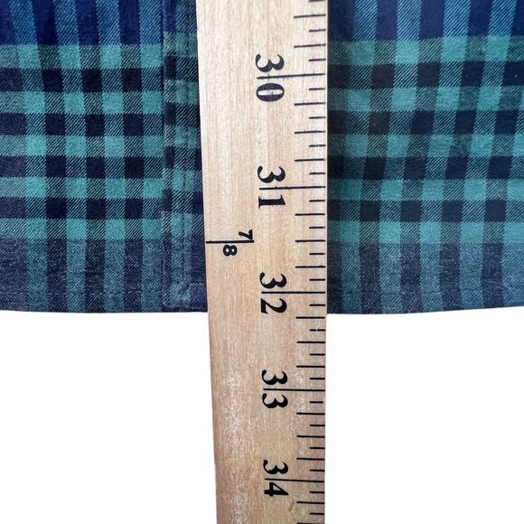 Orvis Mens Button Down Tartan Plaid Shirt Green XL Long Sleeve Preppy Casual - Picture 8 of 9